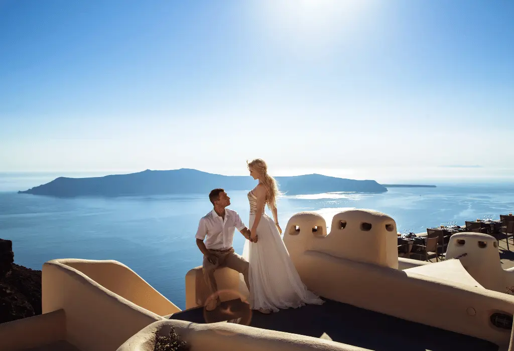 Weddings Thorne Travel Wedding Couple Beach Europe Santorini